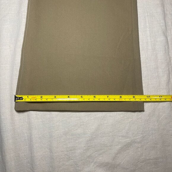 H&M Womens 4 Khaki High Rise Flare Pants Pull On Zipper Stretch Office Work NWT - Picture 10 of 10